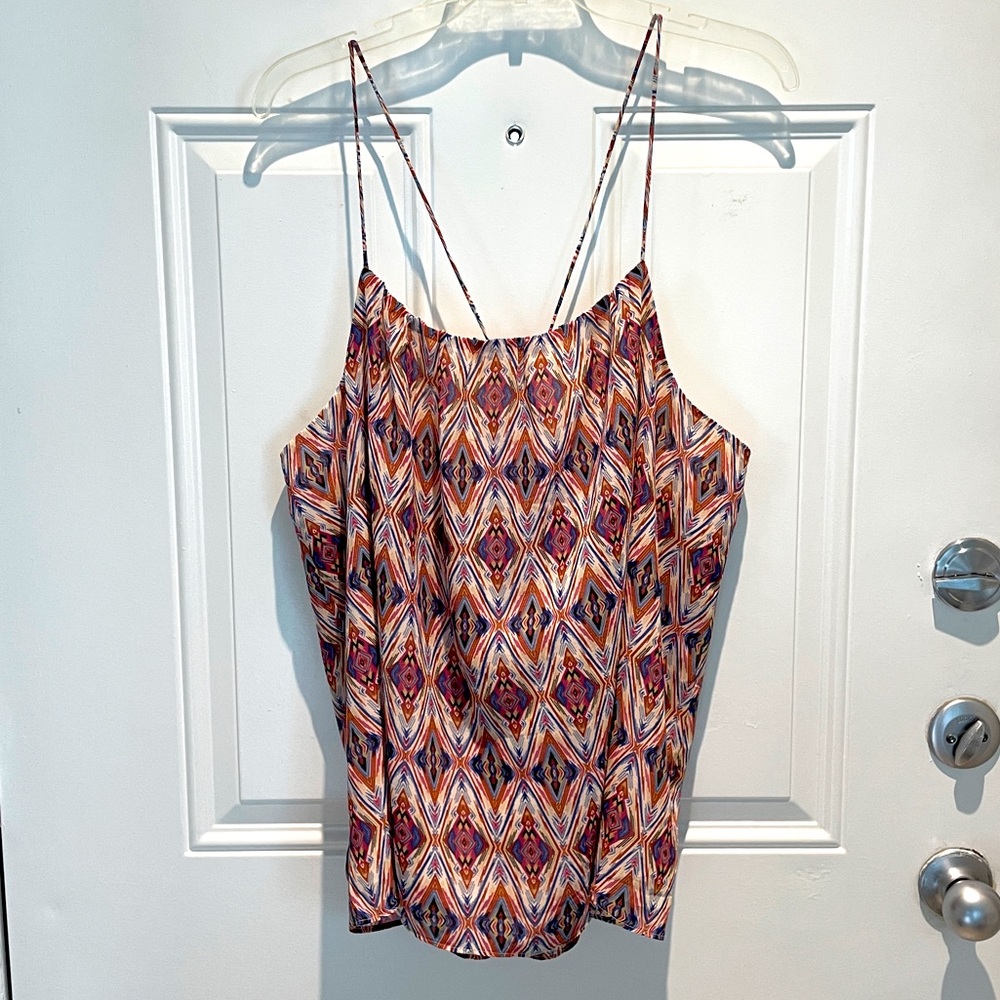 Banana Republic Factory Multicolor Tribal Spaghetti Strap Halter Top NEW Size XL